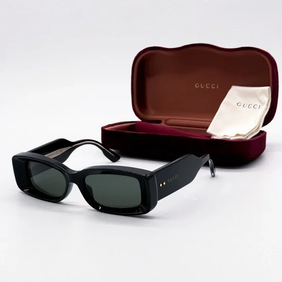 NEW GUCCI GG1528S 001 SQUARE BLACK GREY WOMEN SUNGLASSES GUCCI